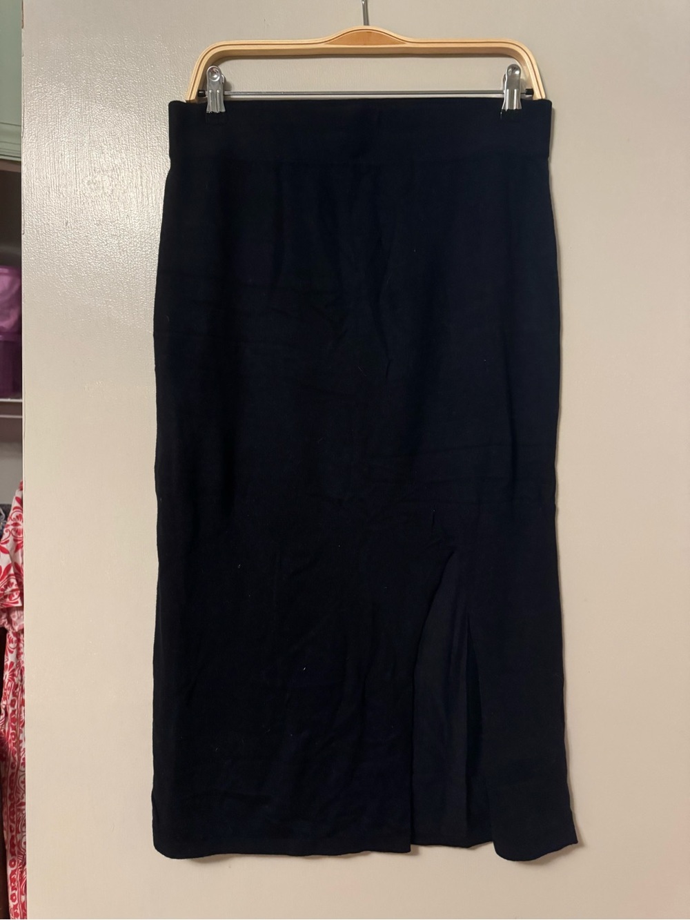 Banana Republic Black Midi Skirt with Side Slit